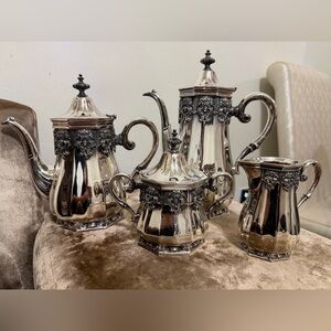 Vintage Rare 4 Piece Hispana Gortham YC1651 Hollowware SilverPlate Tea set